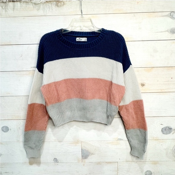 Hollister colorblock chunky cropped knit sweater - Picture 2 of 7